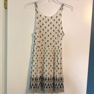 White and Blue Floral Dress